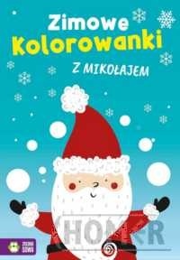 Zimowe kolorowanki z Mikołajem