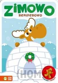 Zimowo reniferowo Kolorowanki z naklejkami